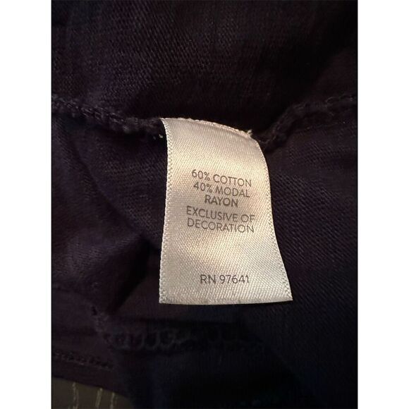 J Jill Women's M Cotton Blend Black Short Sleeve Peasant Dress Short Length - Picture 10 of 12